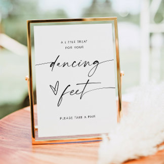 Poster Sinal de Inundação de Sacudir de Casamento Minimal