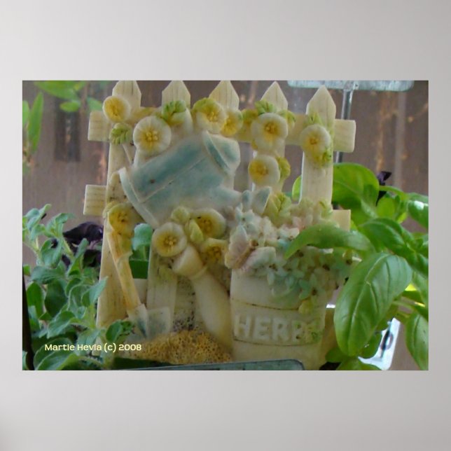 Póster Sinal de Jardim Herb (Frente)