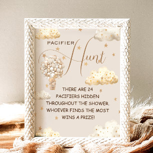 Poster Sinal de Jogo de Caça com Pacificador