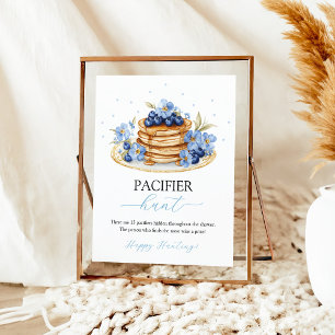 Poster Sinal de Jogo de Caça com Pacificador do Blueberry