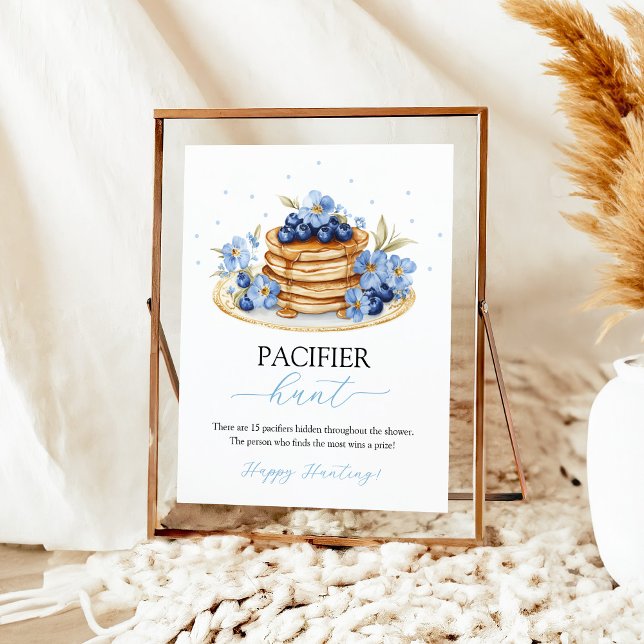 Poster Sinal de Jogo de Caça com Pacificador do Blueberry (Criador carregado)