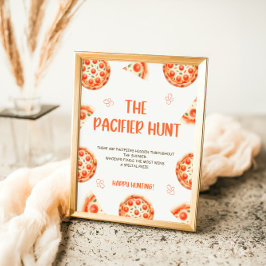 Poster Sinal de Jogo de Caça com Pacificador do Chá de fr