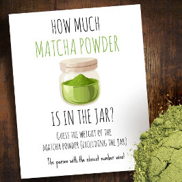 Poster Sinal de Jogo de Festa Tema Matcha