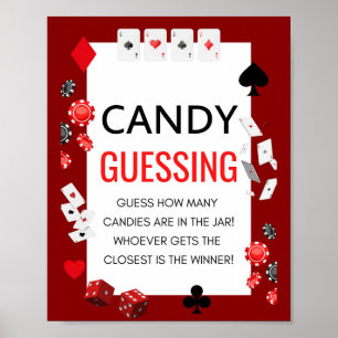 Poster Sinal de jogo do Chá de fraldas Ace Casino