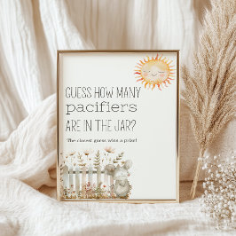 Poster Sinal de Jogo do Chá de fraldas de Enfermeira da F