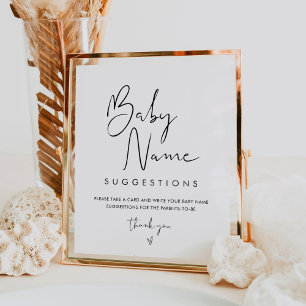 Poster Sinal de Jogo Ideias do Nome do Bebê STELLA