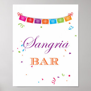 Poster Sinal de Jogo para Chuveiro de Noiva Fiesta 20x25c