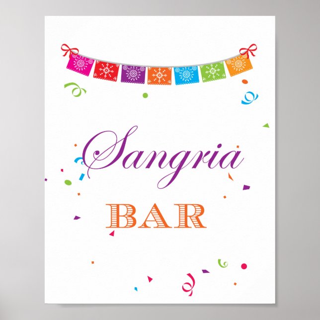 Poster Sinal de Jogo para Chuveiro de Noiva Fiesta 20x25c (Frente)