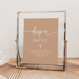 Poster Sinal de Jogo Raffle da Fralda Tonelada da MARLO B