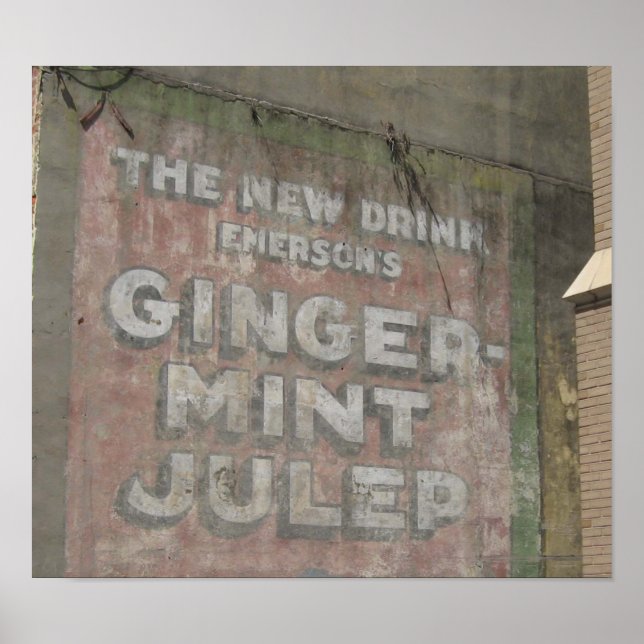 Póster Sinal de Julep Ginger-Mint (Frente)
