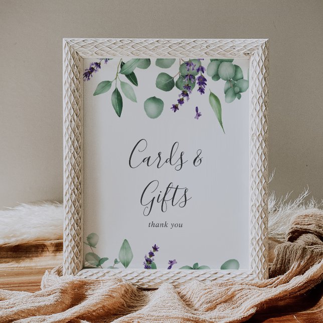 Poster Sinal de Lavanda e Eucalyptus Rustic e Gifts (Criador carregado)