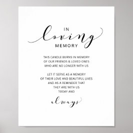 Poster Sinal de Lembrança de Casamento em Memória Script 