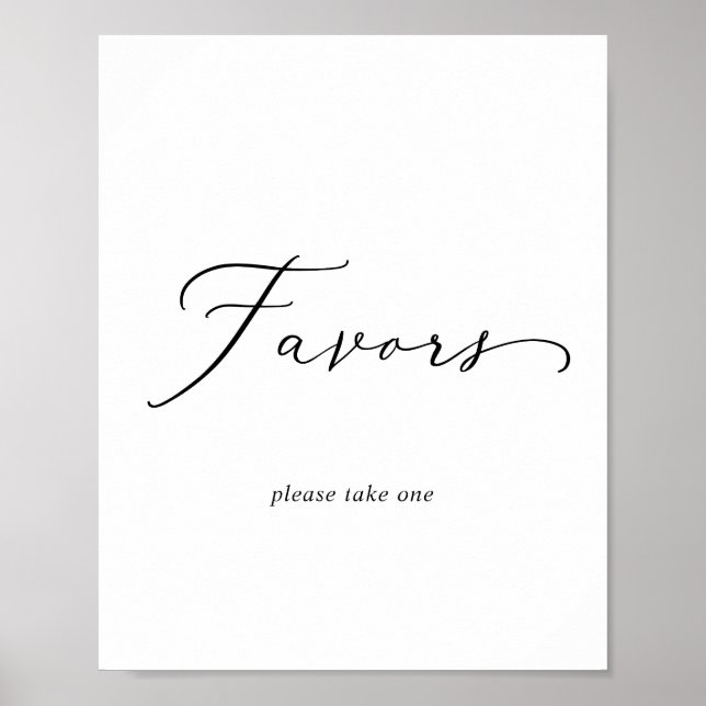 Poster Sinal de Lembranças de Casamento com Caligrafia Pr (Frente)