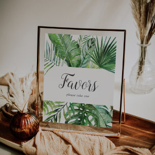 Poster Sinal de Lembranças de Casamento de Palmeira Tropi