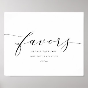 Poster Sinal de Lembranças de Casamento em Grafia Luxuosa