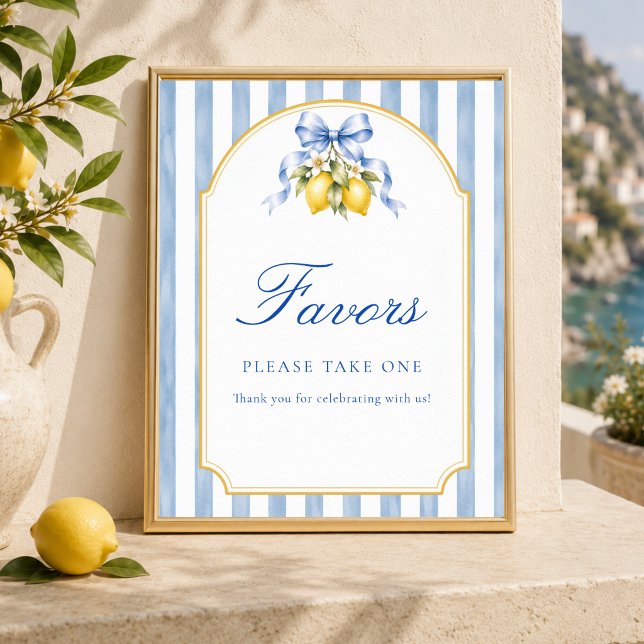 Poster Sinal de Lembrancinhas de Festa com Limão Amalfi A (Criador carregado)