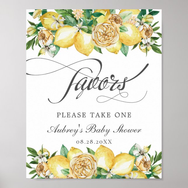 Poster Sinal de Lembrancinhas Florais de Limão Chic para  (Frente)