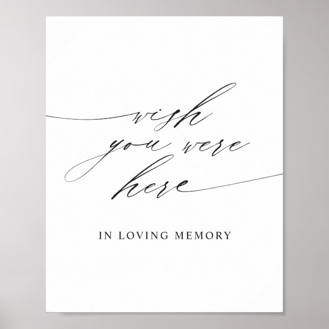 Poster Sinal de Letra Elegante Minimalista Desejamos que  (Frente)