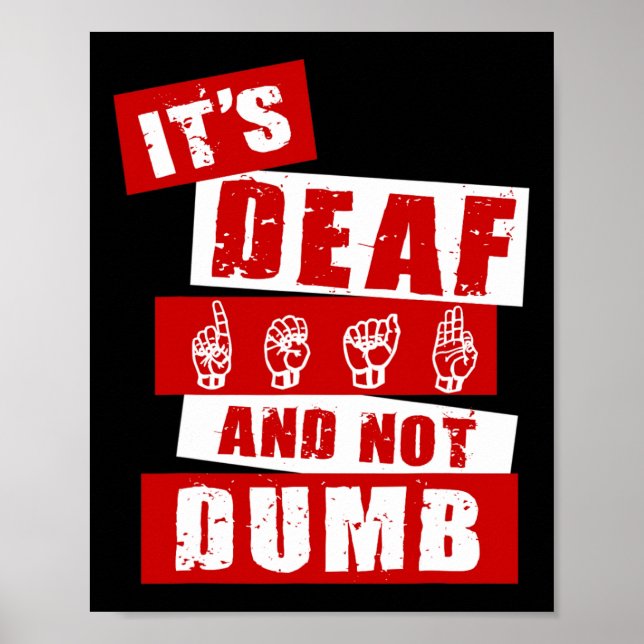 Poster Sinal de linguagem Deficientes Auditivos Palavra (Frente)