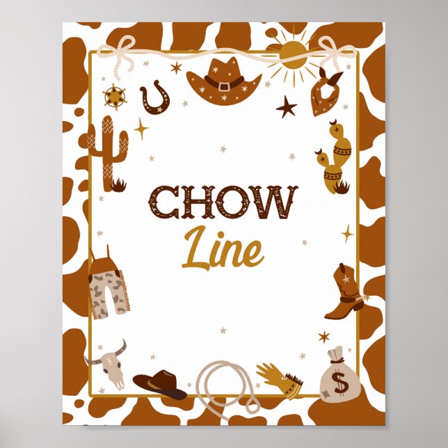Poster Sinal de Linha de Chow Ocidental (Frente)