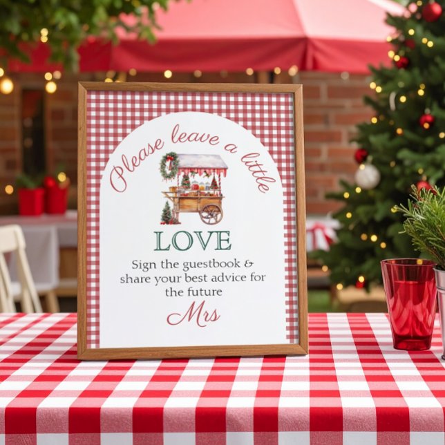 Poster Sinal de livro convidado Chá de panela de Natal (Criador carregado)