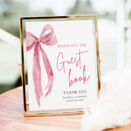 Poster Sinal de Livro de Convidado de Festa de formatura