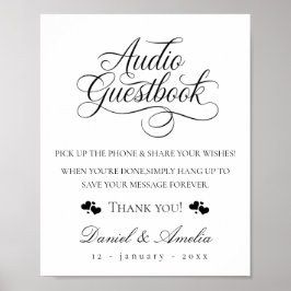 Poster Sinal de Livro de Visitas de Áudio, Livro de Visit