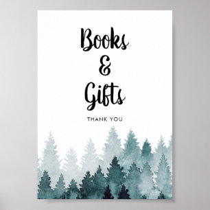 Poster Sinal de Livros e Presentes