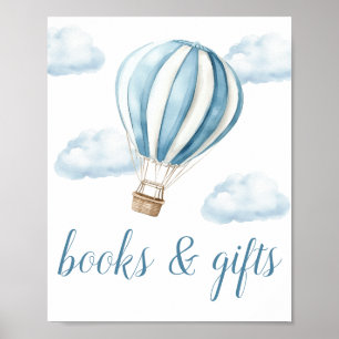 Poster Sinal de Livros e Presentes para Chás de Bebê Balã