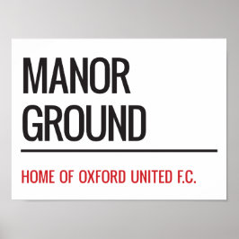 Poster Sinal de Manor Ground Stadium Street