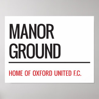 Poster Sinal de Manor Ground Stadium Street