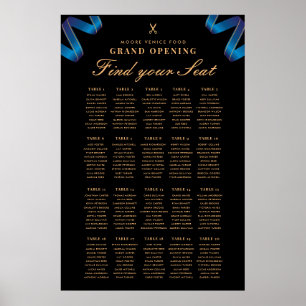 Poster Sinal de Mapa de Assentos para Evento Corporativo