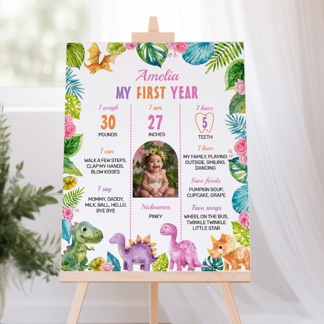 Poster Sinal de Marco do primeiro aniversario de Rapariga (Criador carregado)