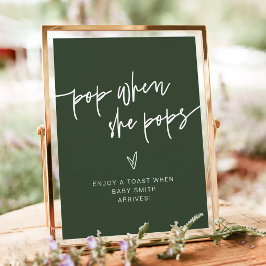 Poster Sinal de MARLO Floresta Verde Boho Pop Quando Ela