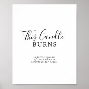 Poster Sinal de Memória de Casamento Esta Vela Queima Min