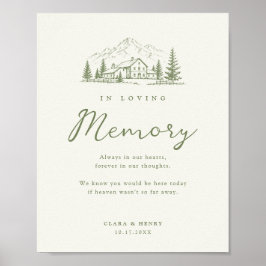 Poster Sinal de Memória de Casamento na Montanha Sage