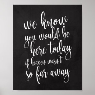 Poster Sinal de Memorial 8x10 Nós Sabemos que Você Estari