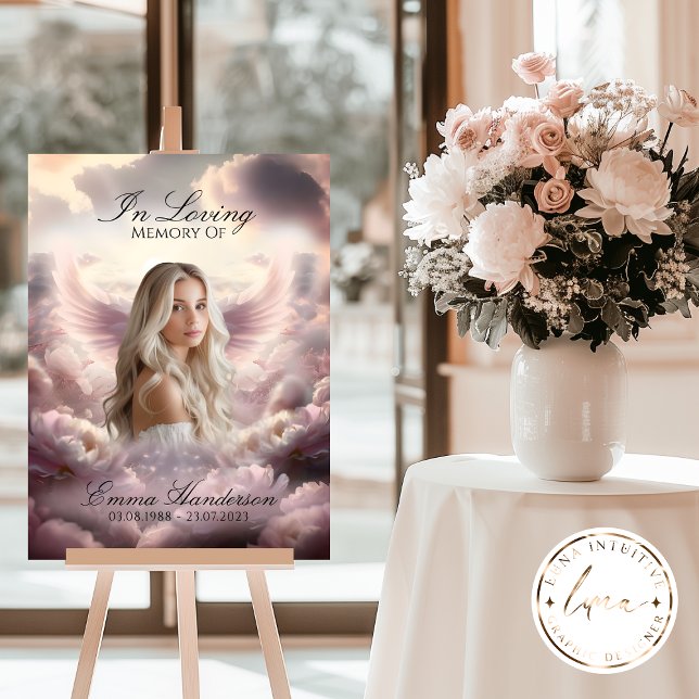 Poster Sinal de Memorial Anjo em Flor (Criador carregado)
