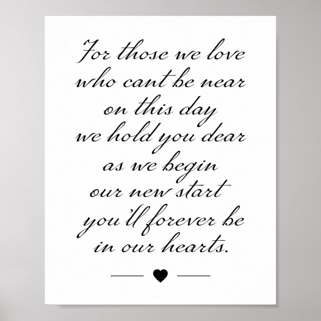 Poster Sinal de Memorial de Casamento (Frente)