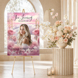 Poster Sinal de Memorial do Jardim Celestial de Rosas - L