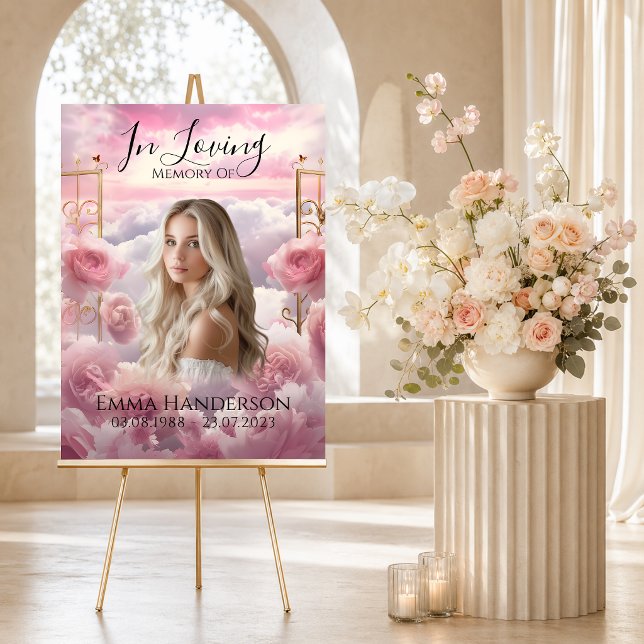 Poster Sinal de Memorial do Jardim Celestial de Rosas - L (Criador carregado)