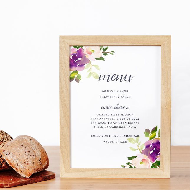 Póster Sinal de Menu Bloom Vibrante (Criador carregado)