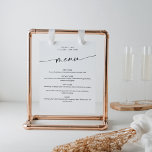 Poster Sinal de Menu de Casamento Minimalista do KAIA<br><div class="desc">Onde a simplicidade encontra sofisticação em cada derrame,  essa coleção minimalista exude elegância. A fonte moderna e estilística enfeita cada peça com charme de eterno,  fazer-a a escolha perfeita para casamentos,  chás de panela,  chás de fraldas e todas as outras ocasiões em que a beleza subestimada reina suprema.</div>