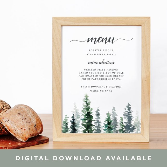 Poster Sinal de menu de grupo de madeira (Criador carregado)