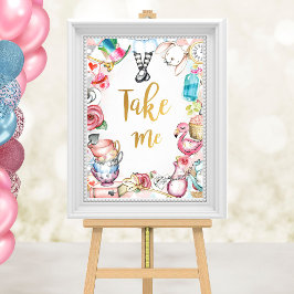 Poster Sinal de Mesa Alice no País das Maravilhas