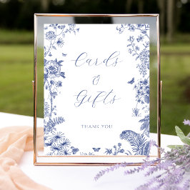 Poster Sinal de Mesa Chá de panela Azul