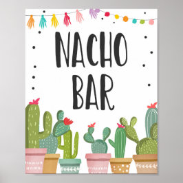 Poster Sinal de Mesa Comida Mexicana Nacho Bar Festa do C