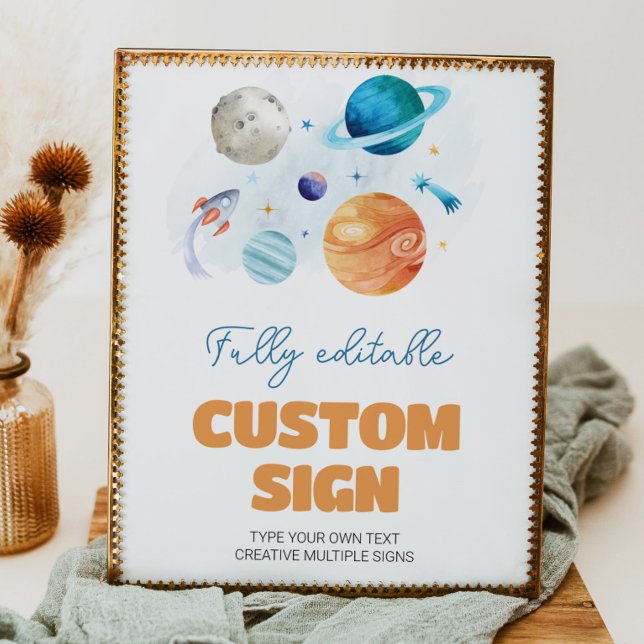 Poster Sinal de Mesa da Galáxia do Espaço Exterior (Criador carregado)