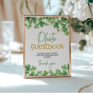 Poster Sinal de Mesa de Aniversário da Lucky One Shamrock