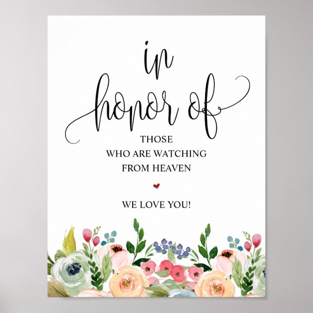 Poster Sinal de Mesa de Caligrafia Rústica para Casamento (Frente)